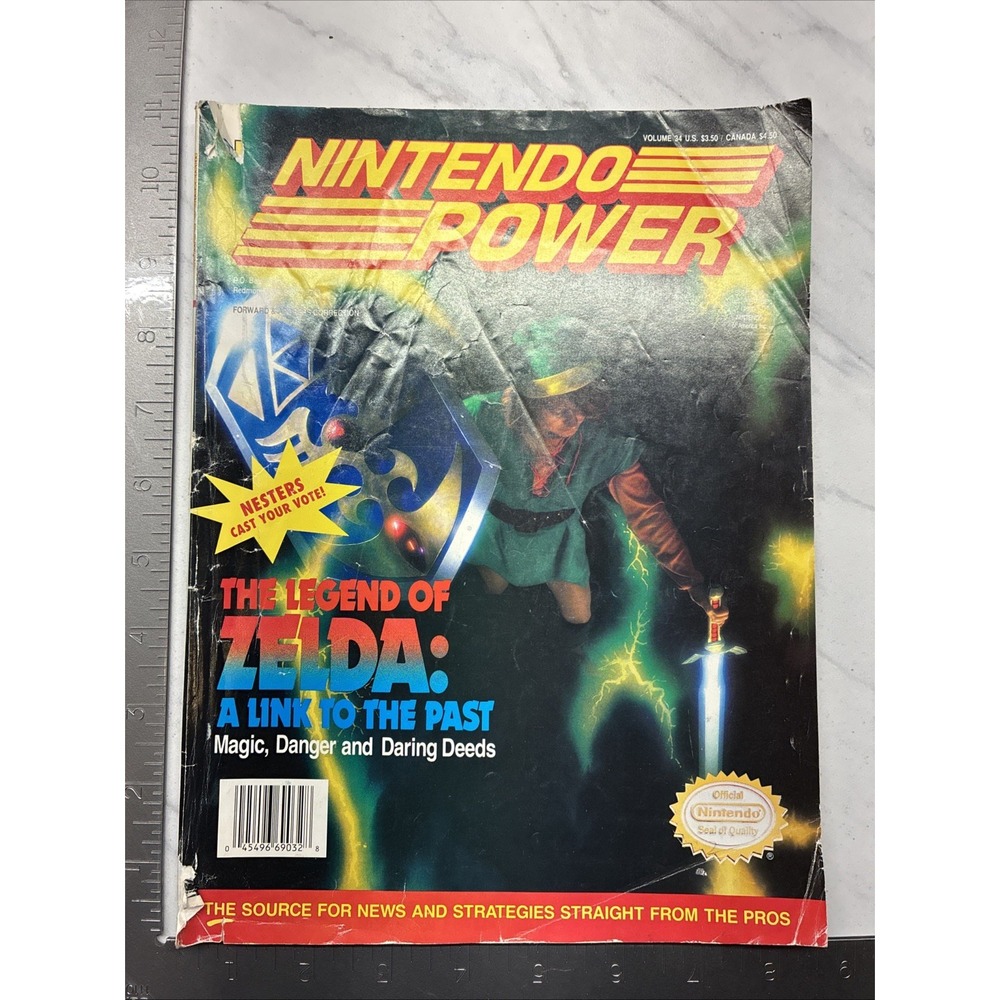 Nintendo Power vol 34 1992 Zelda:A Link To The Past - poster Inside